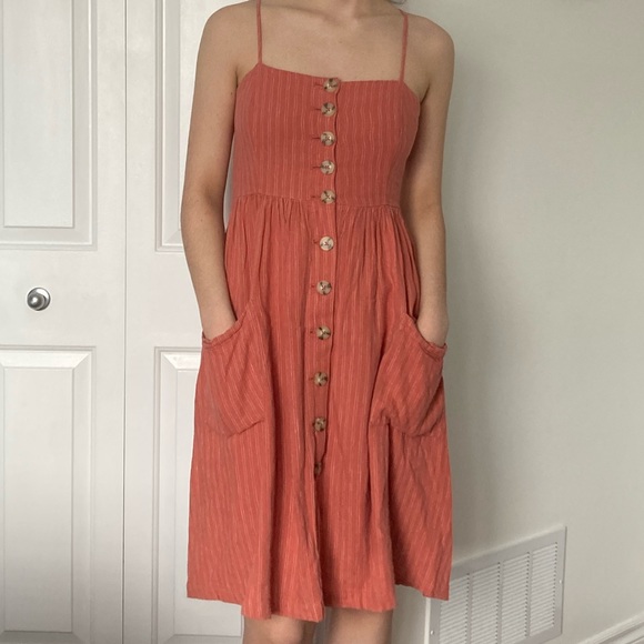 Forever 21 Pink Button Up Dress - Picture 3 of 4